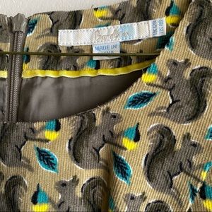 Boden Hartland Squirrel Corduroy Cotton Dress 8R